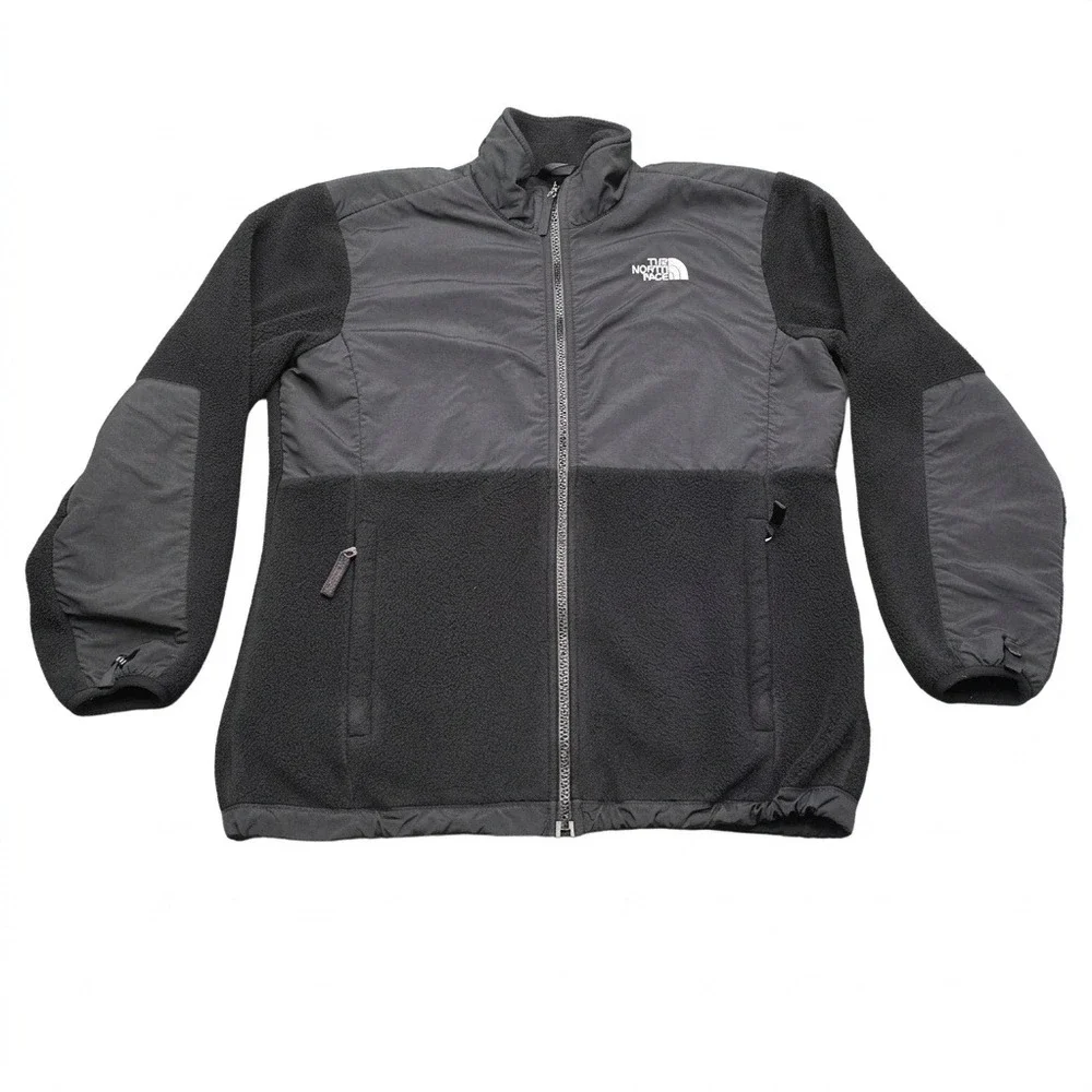 The North‎ Face Denali Jacket Girls XL Black Polartec Fleece Full Zip Youth Coat
